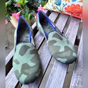 Rothys The Loafer Olive Camo Flats